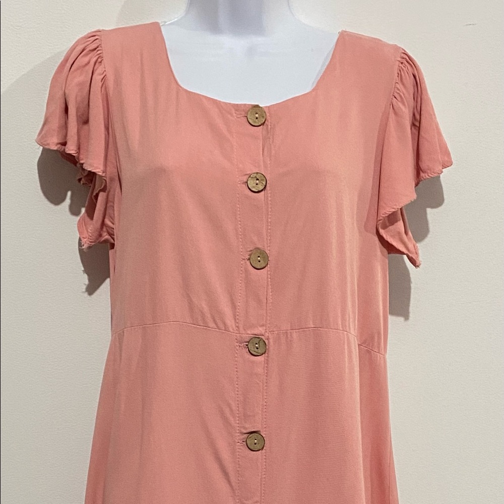 Button Down Pink Dress (Med)